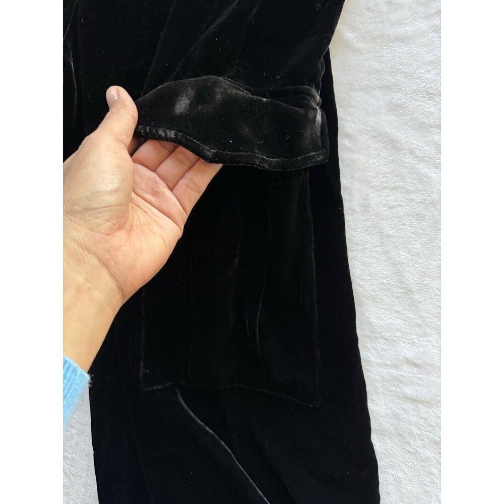 Johnny Was Zatima Womens Pant XL Black Velvet Silk Cargo Wide Leg $318 - Picture 9 of 12